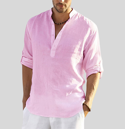Kelvin | Men's Long Sleeve Henley Shirt