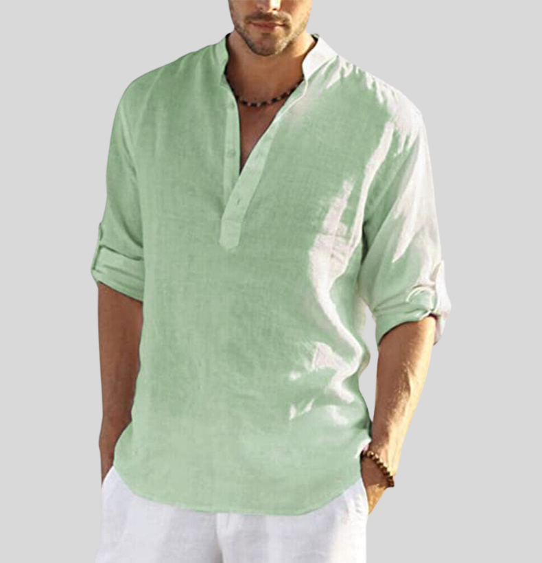 Kelvin | Men's Long Sleeve Henley Shirt