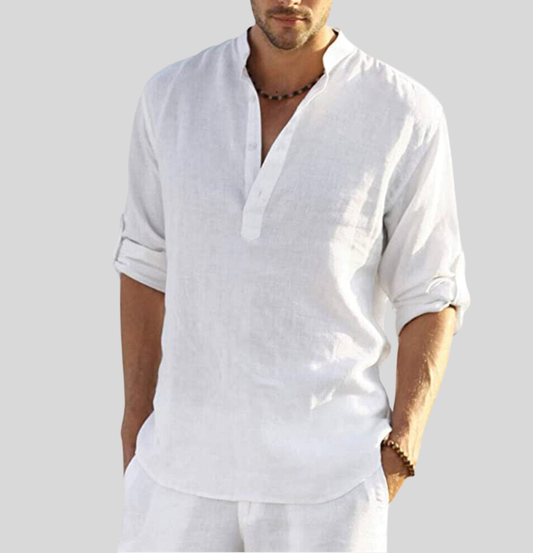 Kelvin | Men's Long Sleeve Henley Shirt