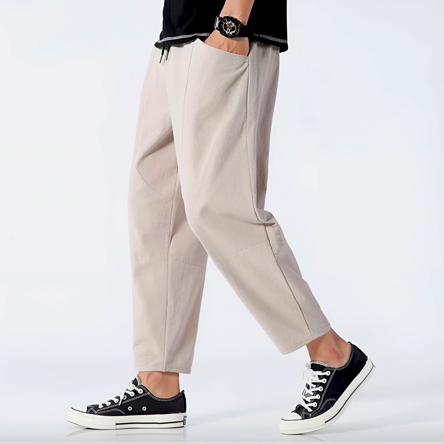 Kris | Men's Cropped Drawstring Pants