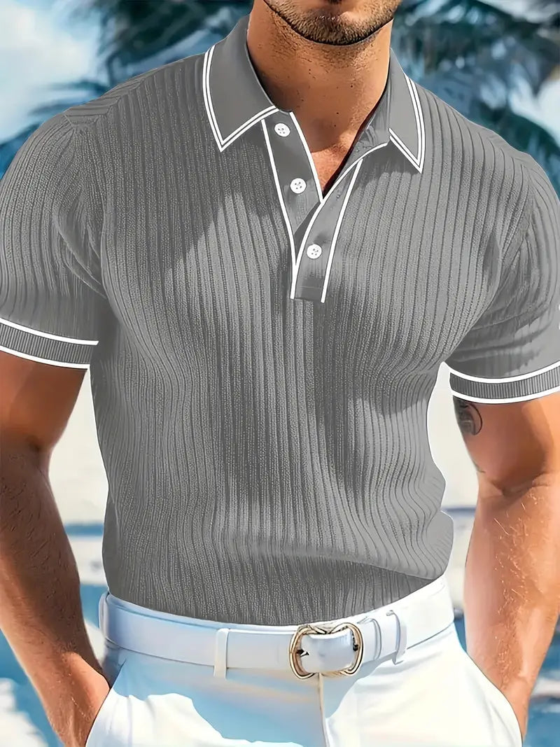 Kris | Men's Ribbed Polo Shirt