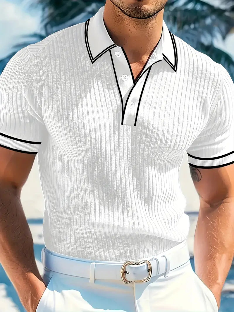 Kris | Men's Ribbed Polo Shirt
