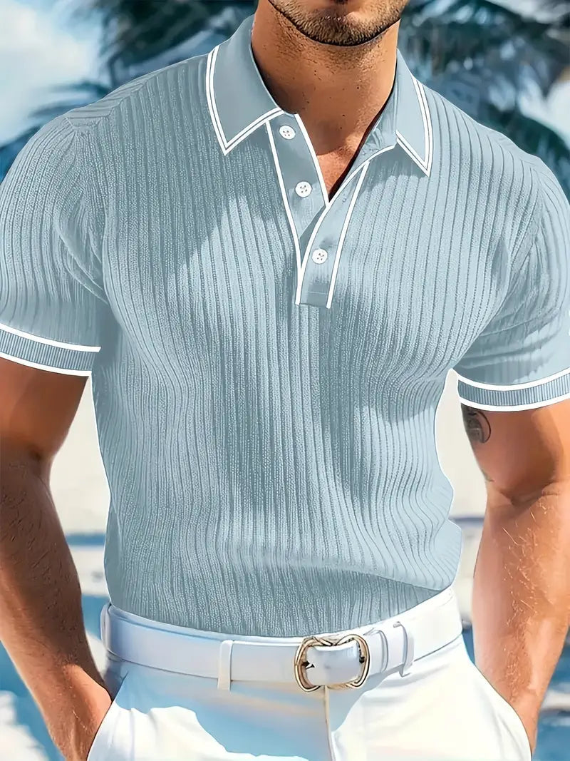 Kris | Men's Ribbed Polo Shirt