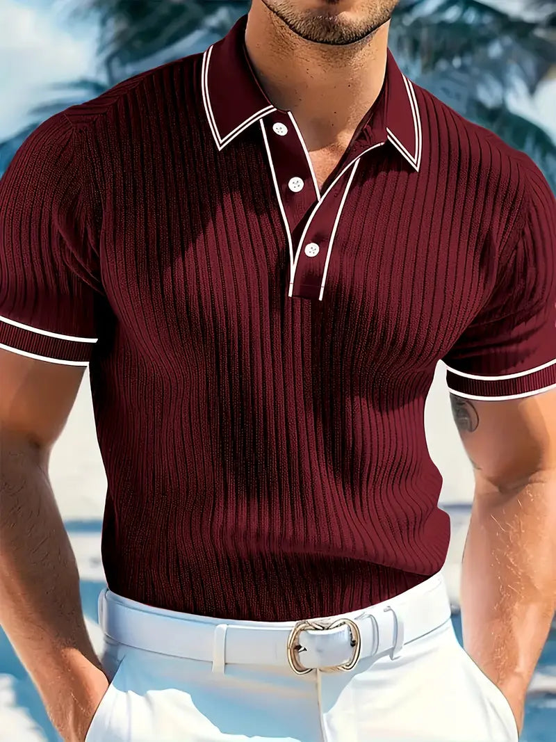 Kris | Men's Ribbed Polo Shirt