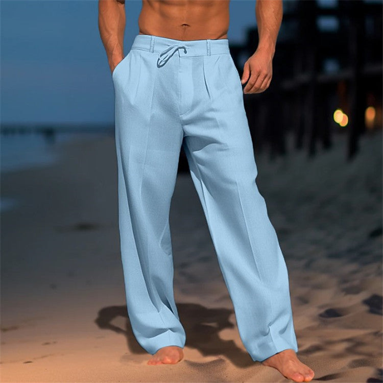 Marcus | Men's Wide Leg Drawstring Trousers