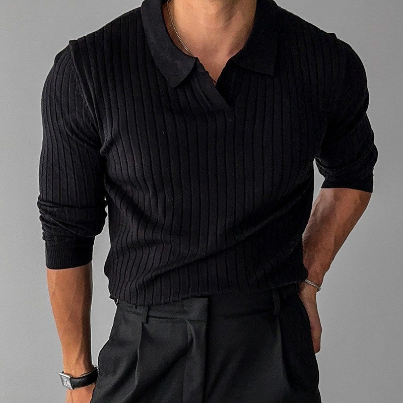 Mark | Men's Slim Fit Long Sleeve Polo Shirt