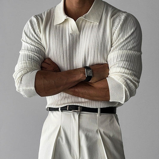 Mark | Men's Slim Fit Long Sleeve Polo Shirt
