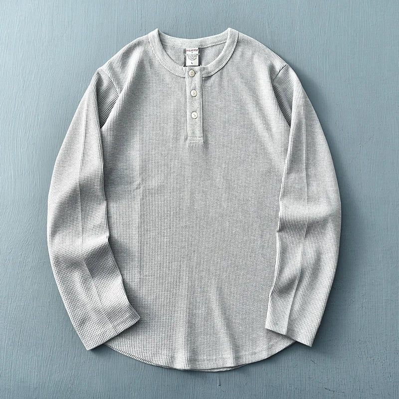 Nathan | Men's Long Sleeve Henley T-Shirt