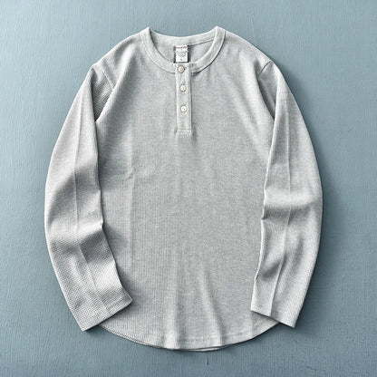 Nathan | Men's Long Sleeve Henley T-Shirt