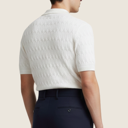 Noel | Men's Textured Short Sleeve Polo Shirt