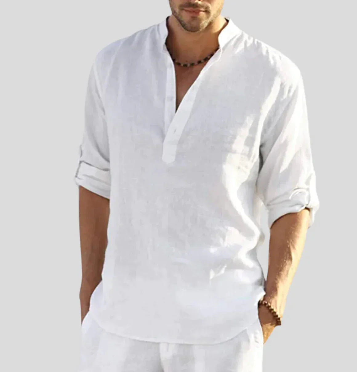 Odin | Men's Band Collar Casual Shirt