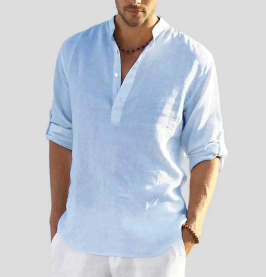 Odin | Men's Band Collar Casual Shirt