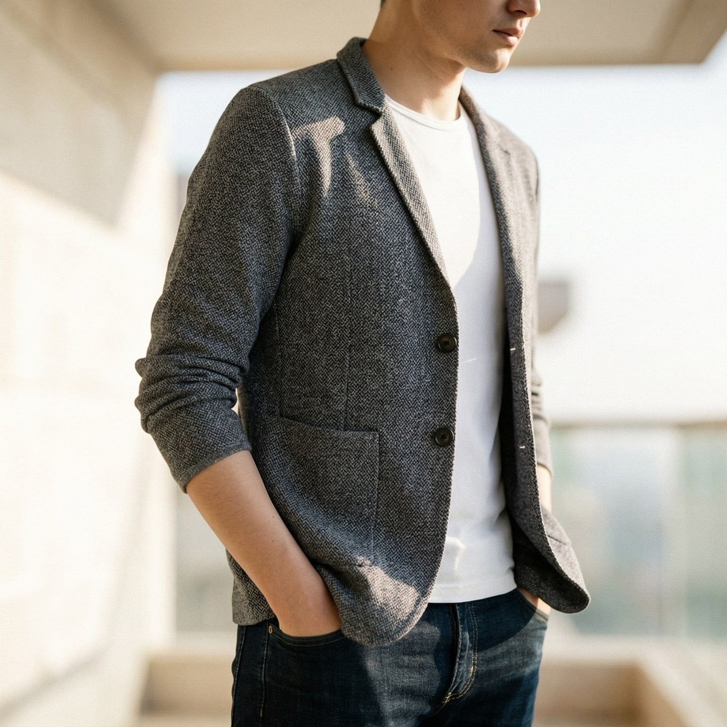 Owen | Men's Knit Two-Button Blazer