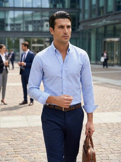 Percy | Men's Striped Button-Down Shirt