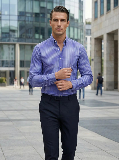 Percy | Men's Striped Button-Down Shirt