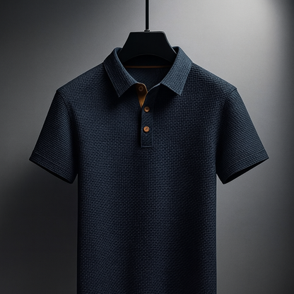 Simon | Men's Short Sleeve Textured Polo Shirt