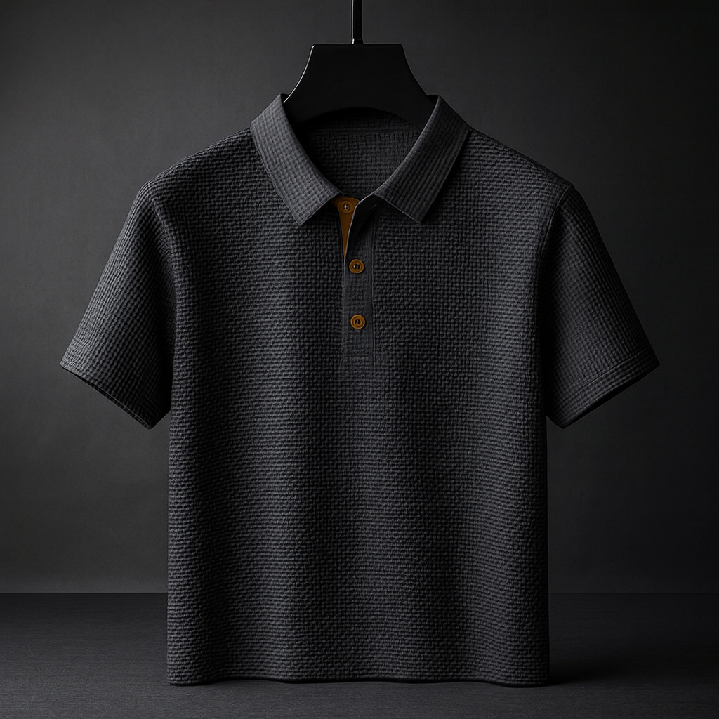 Simon | Men's Short Sleeve Textured Polo Shirt