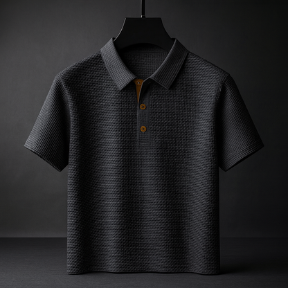 Simon | Men's Short Sleeve Textured Polo Shirt
