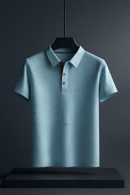 Simon | Men's Short Sleeve Textured Polo Shirt