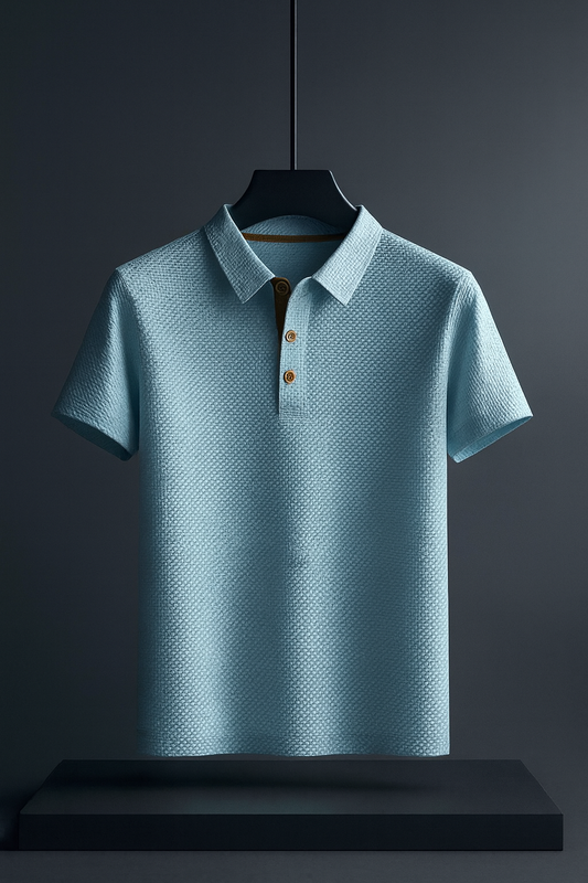 Simon | Men's Short Sleeve Textured Polo Shirt