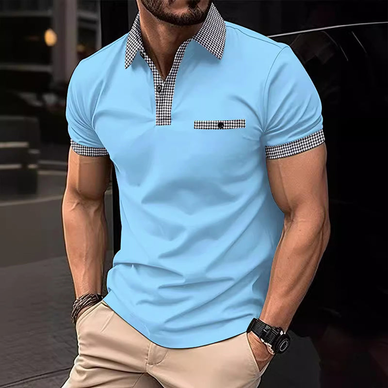 Theodore | Men's Contrast Collar Polo Shirt