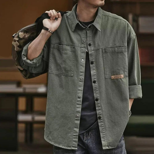 Wayne | Men's Long Sleeve Button-Down Shirt