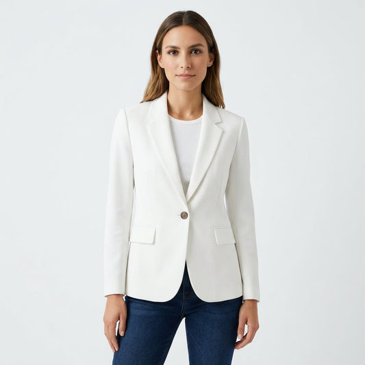Women's Classic Single-Button Tailored Blazer
