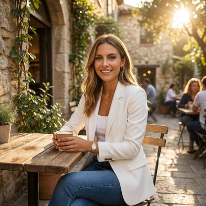 Women's Classic Single-Button Tailored Blazer