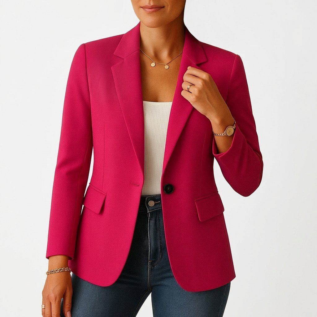 Women's Classic Single-Button Tailored Blazer