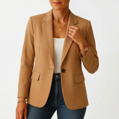 Women's Classic Single-Button Tailored Blazer