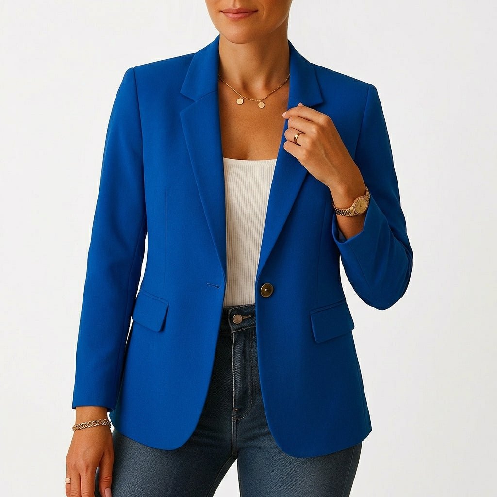 Women's Classic Single-Button Tailored Blazer