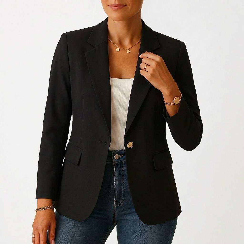 Women's Classic Single-Button Tailored Blazer