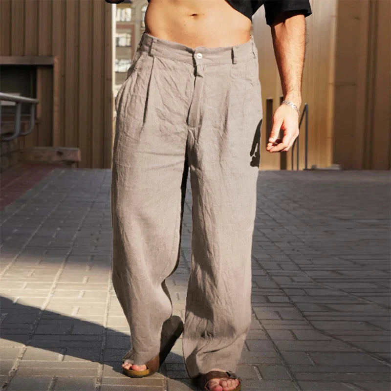 Zane | Men's Pleated Wide Leg Pants
