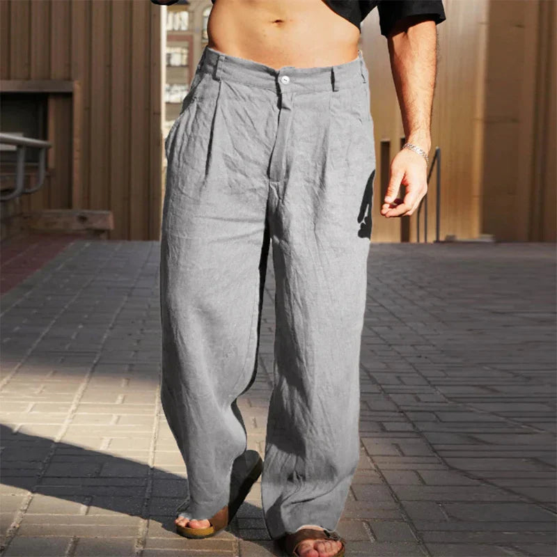 Zane | Men's Pleated Wide Leg Pants