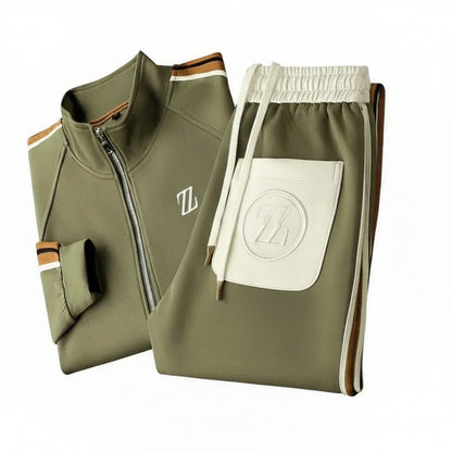 Zip-Up Tracksuit Set for Men